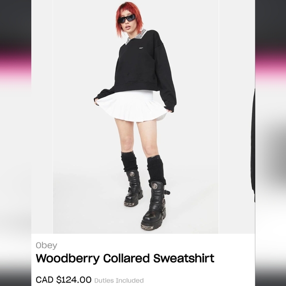 obey woodberry collared sweatshirt - Picture 2 of 2